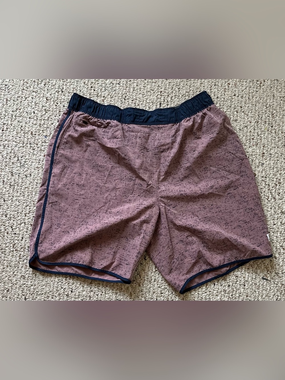 7 Diamonds Dusty Mauve Shorts with Navy Waistband